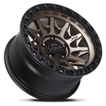 20x9 Lock Off-Road Lunatic Matte Bronze With Matte Black Ring Wheel 6x135 (0mm)