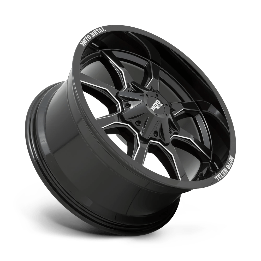 18x9 Moto Metal MO970 Gloss Black With Milled Spoke Wheel 5x5.5/5x150 (18mm)