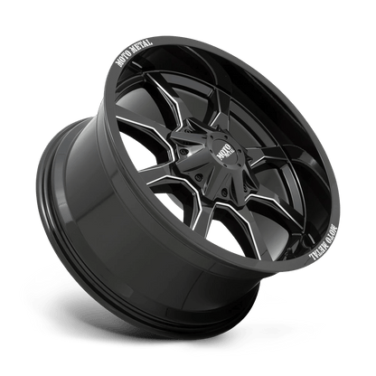 17x8 Moto Metal MO970 Gloss Black W/ Milled Spoke Wheel 8x6.5 (0mm)