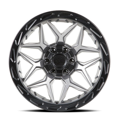 17x9 Lock Off-Road Matrix Matte Grey W/ Matte Black Ring Wheel 6x135/6x5.5 (0mm)
