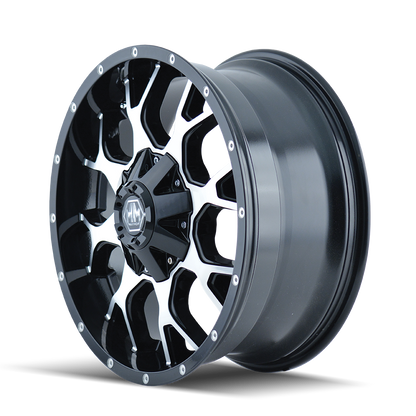 18x9 Mayhem 8015 Warrior Gloss Black Machined Wheel 8x170 (18mm)