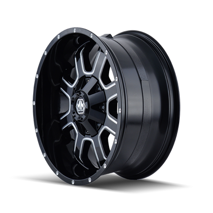 17x9 Mayhem 8103 Fierce Gloss Black Milled Wheel 8x6.5 (18mm)