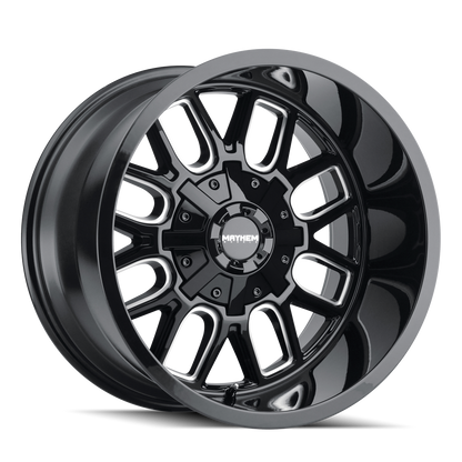20x12 Mayhem 8107 Cogent Gloss Black Milled Wheel 8x6.5 (-51mm)