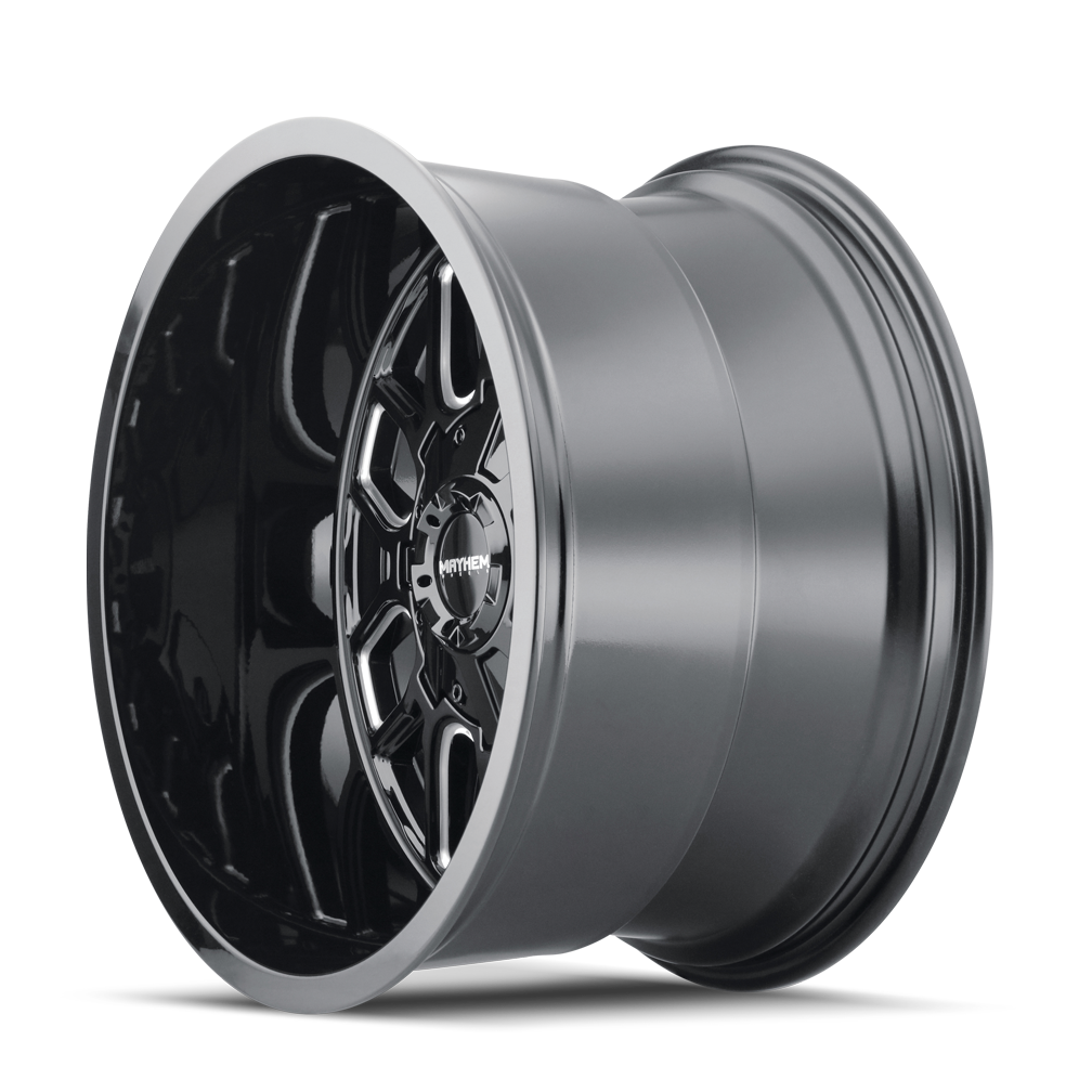 20x12 Mayhem 8107 Cogent Gloss Black Milled Wheel 8x6.5 (-51mm)