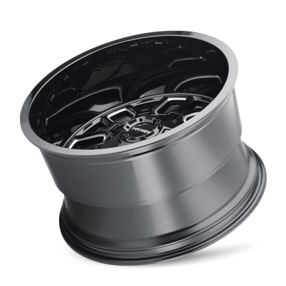 20x12 Mayhem 8107 Cogent Gloss Black Milled Wheel 8x6.5 (-51mm)