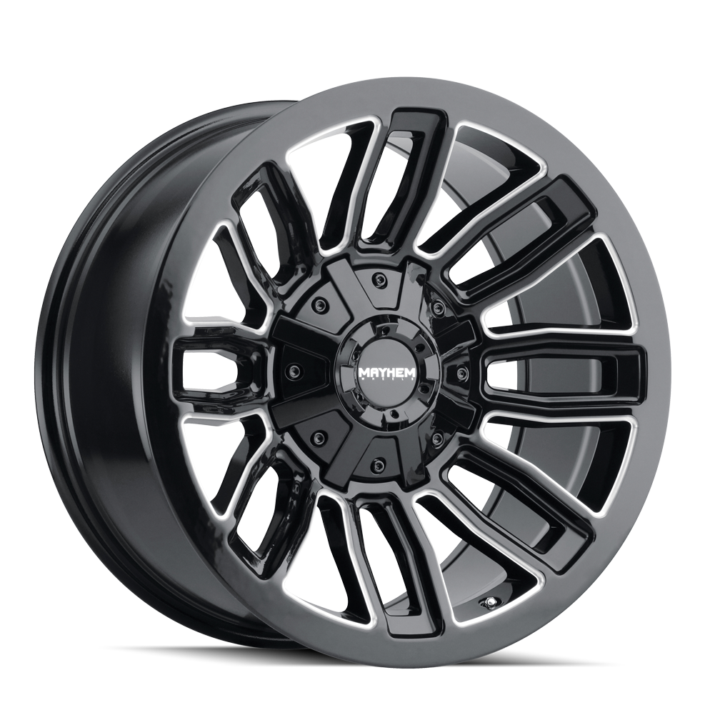 20x10 Mayhem Decoy Black W/Milled Spokes Wheel 6x135/6x5.5 (19mm)