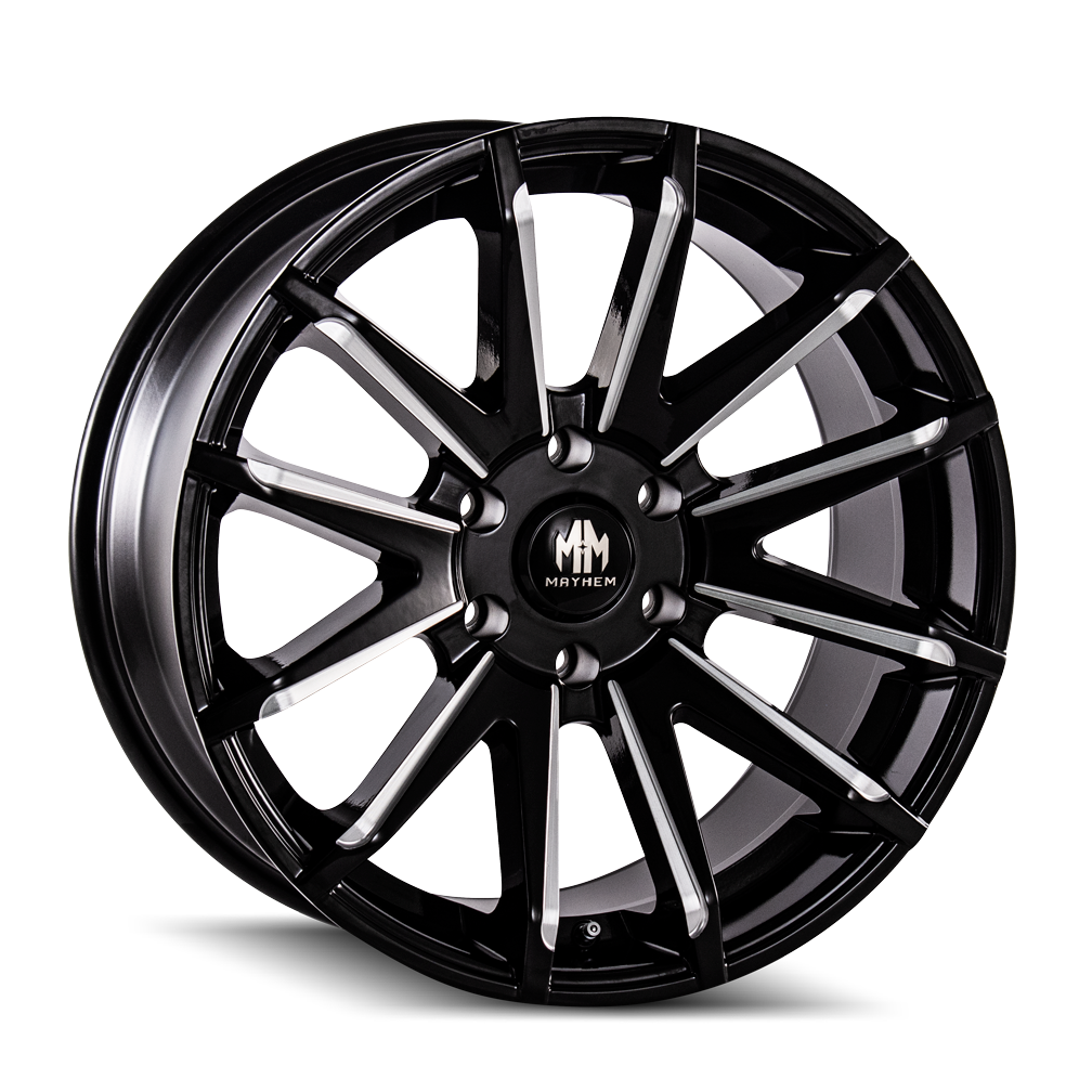 20x9.5 Mayhem CROSSFIRE Black W/Milled Spokes Wheel 6x135 (25mm)