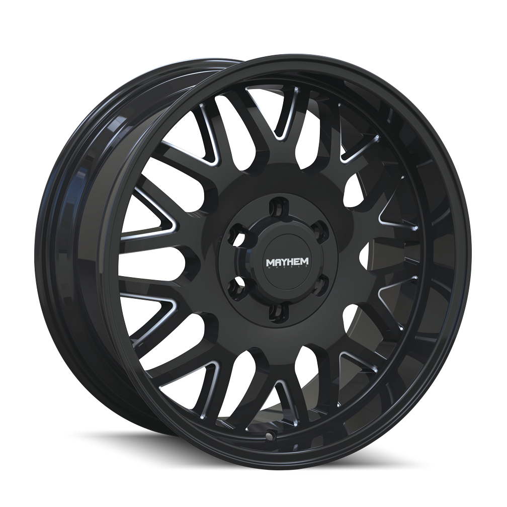 20x10 Mayhem Tripwire Black W/Milled Spokes Wheel 6x135/6x5.5 (-19mm)