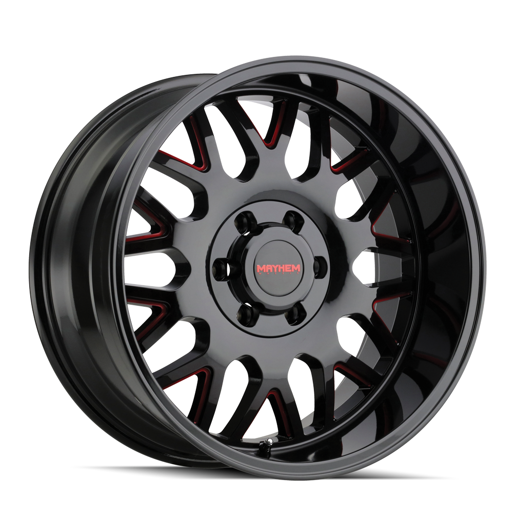 20x9 Mayhem Tripwire Black W/PRISM Red Wheel 5x5.5/5x150 (0mm)