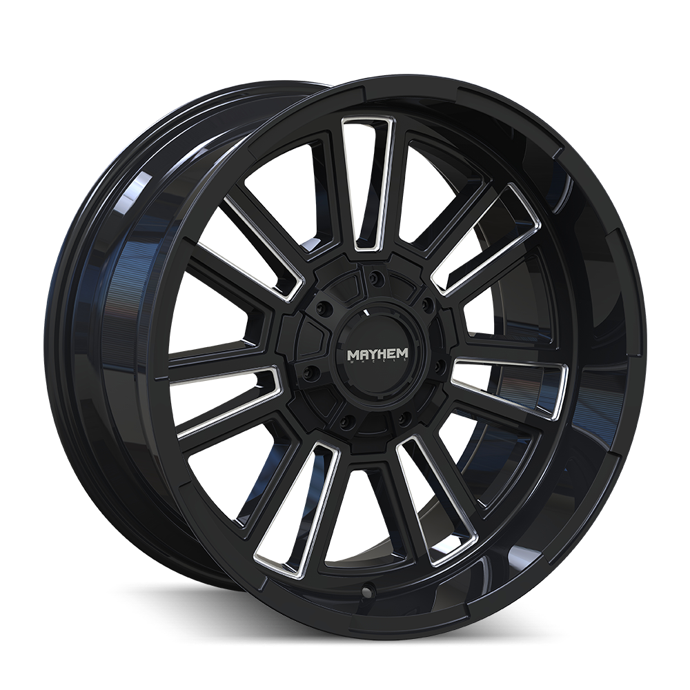 20x10 Mayhem Apollo Black W/Milled Spokes Wheel 6x135/6x5.5 (-19mm)