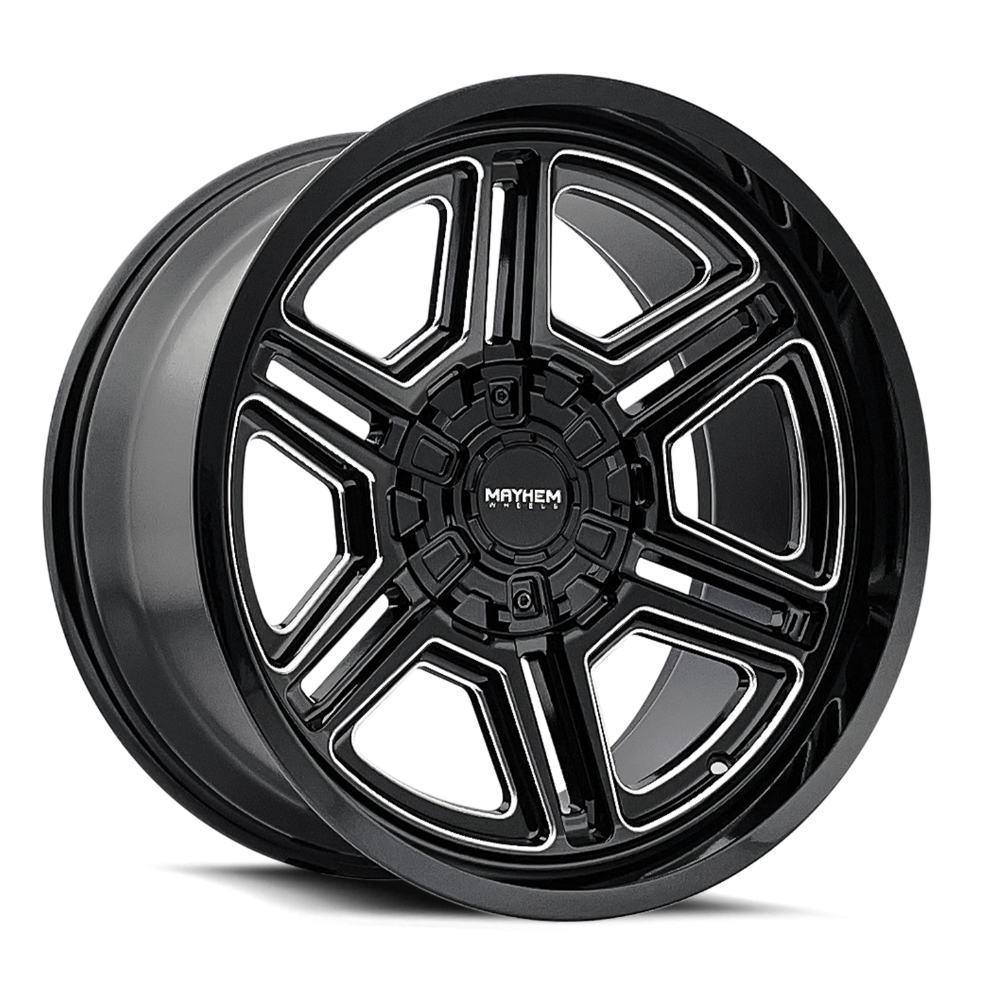 20x10 Mayhem 8117 Hermosa Gloss Black Milled Wheel 8x170 (-25mm)