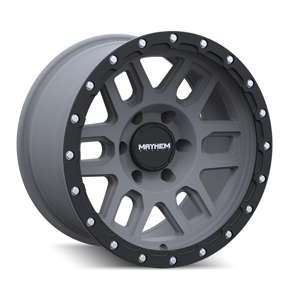 20x9 Mayhem Delta Matte Gunmetal W/ Matte Black Lip Wheel 5x150 (0mm)