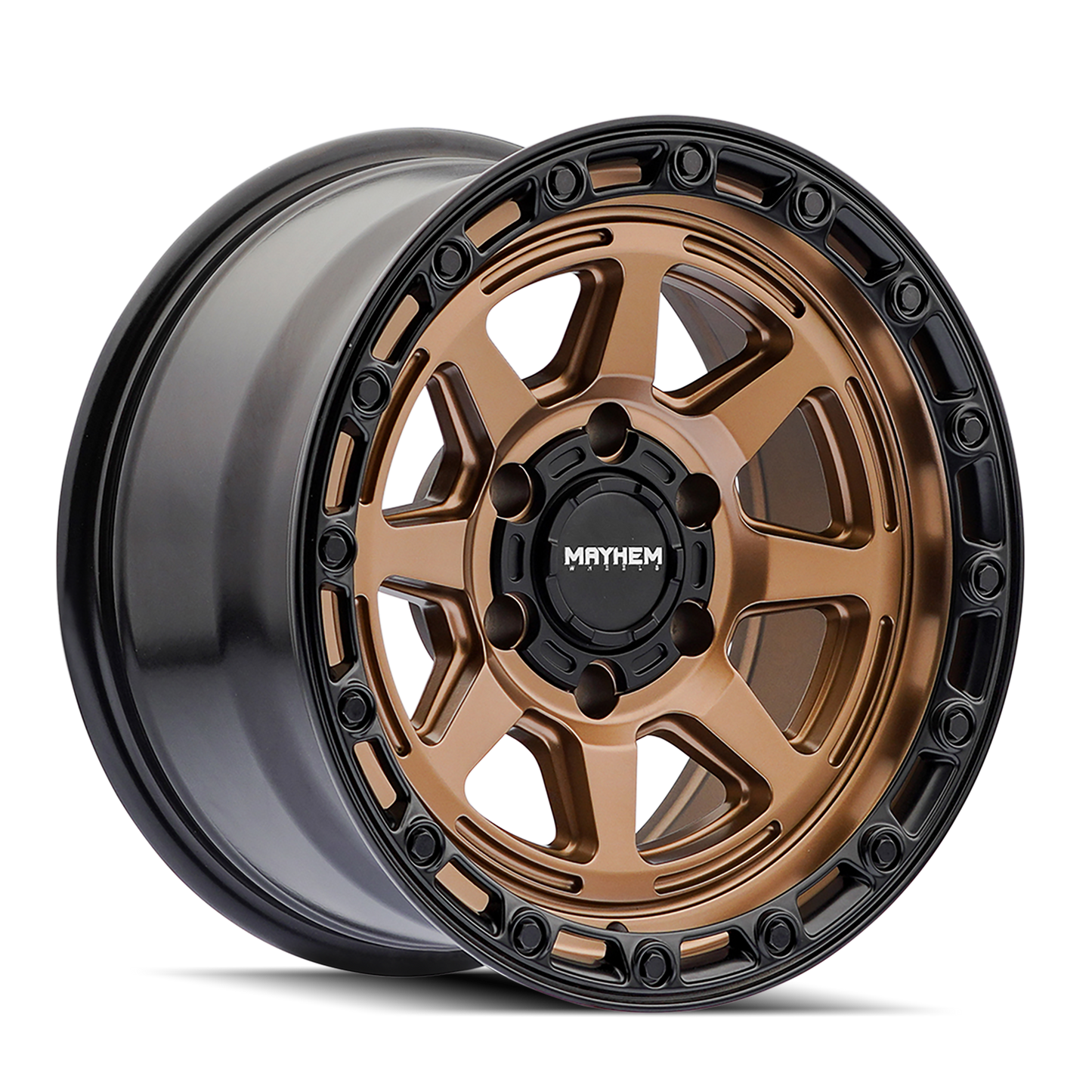 17x8.5 Mayhem 8306 Ridgeline Satin Bronze/Black Lip Wheel 6x5.5 (25mm)