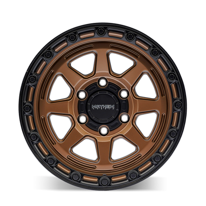 17x8.5 Mayhem 8306 Ridgeline Satin Bronze/Black Lip Wheel 6x5.5 (25mm)