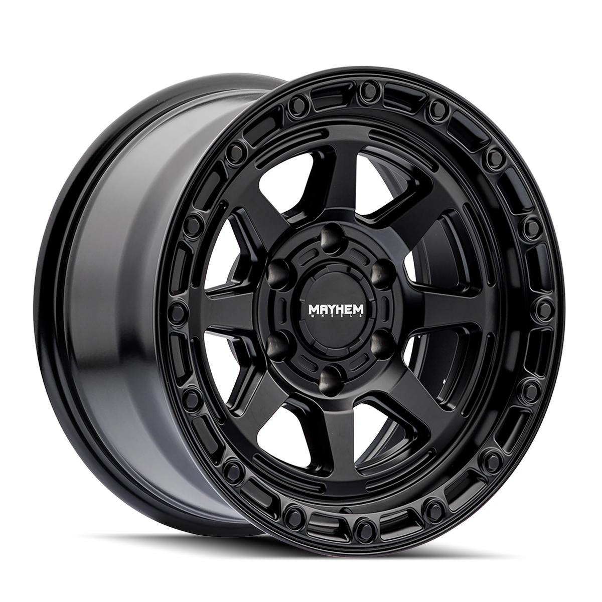 17x8.5 Mayhem 8306 Ridgeline Satin Black Wheel 6x5.5 (25mm)