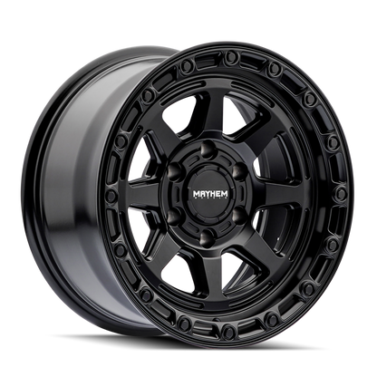 17x8.5 Mayhem 8306 Ridgeline Satin Black Wheel 6x5.5 (25mm)