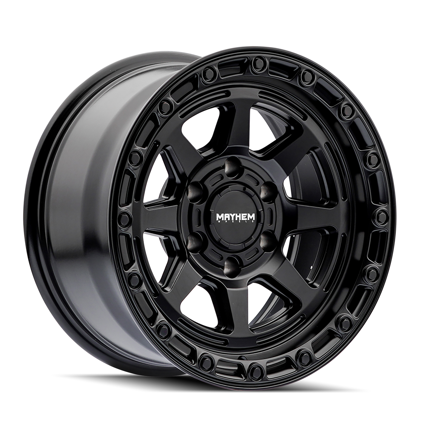 20x9 Mayhem 8306 Ridgeline Satin Black Wheel 8x6.5 (18mm)