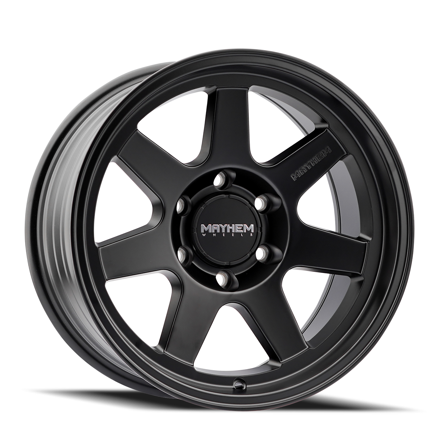17x9 Mayhem 8307 Convoy Satin Black Wheel 5x5 (-6mm)