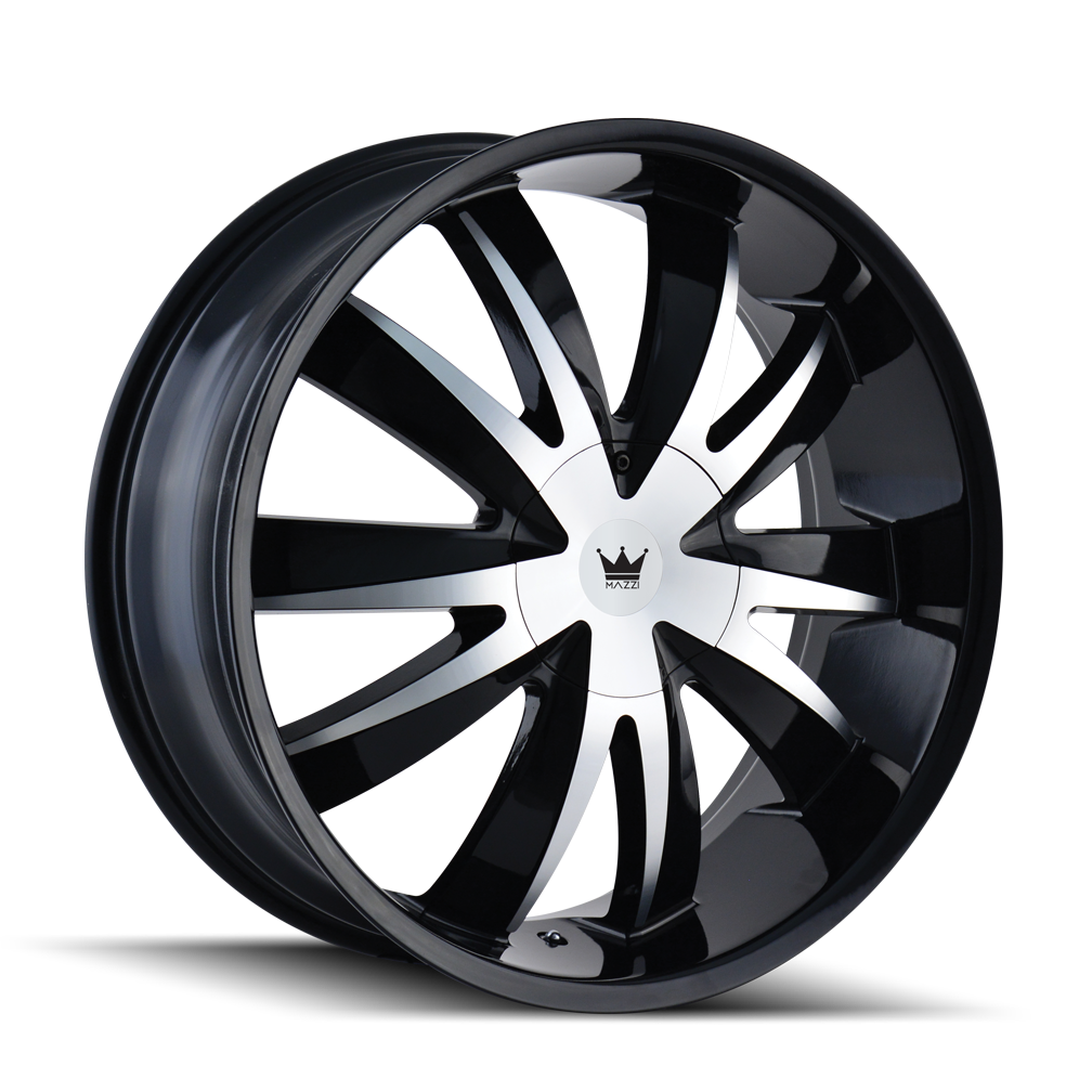 20x8.5 Mazzi EDGE Black/Machined Wheel 5x110/5x115 (35mm)