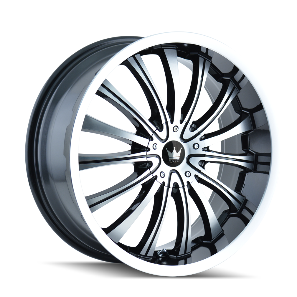 22x8.5 Mazzi Hype Black/Machined Wheel 5x110/5x115 (35mm)