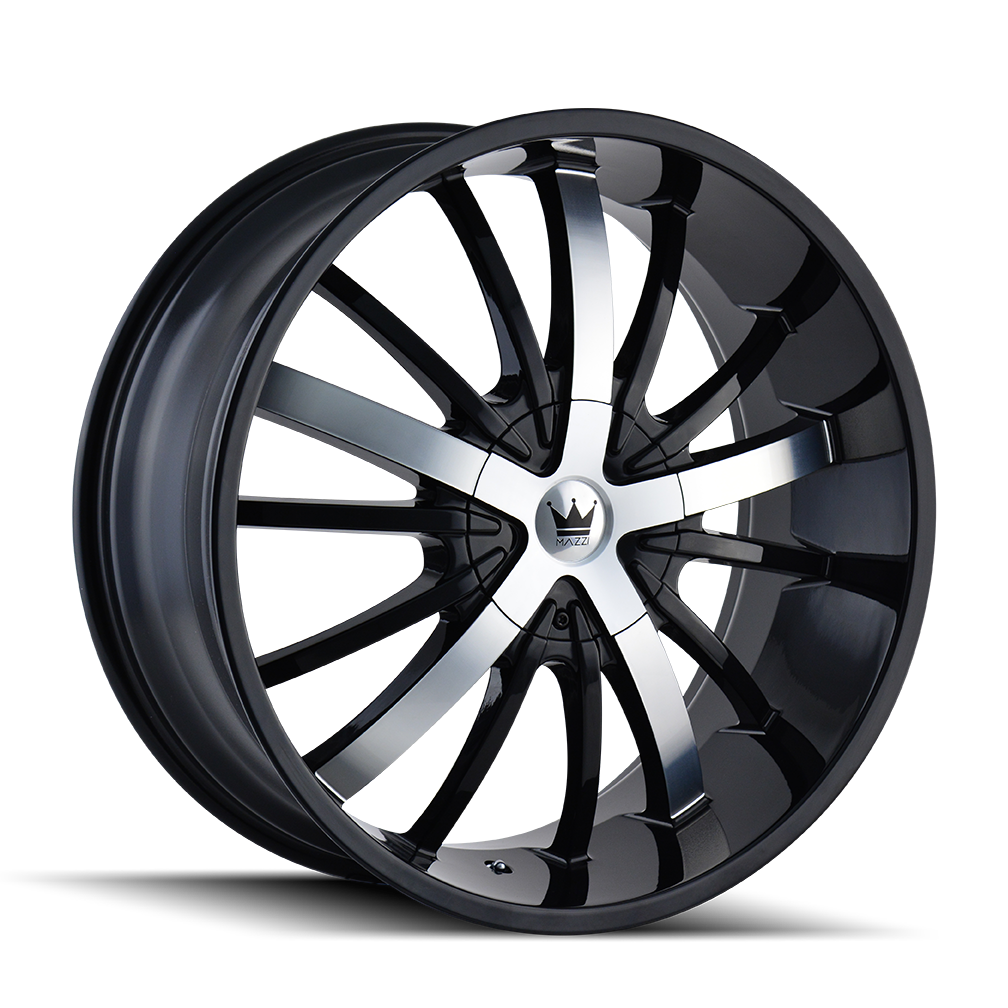 24x9.5 Mazzi Essence Black/Machined Wheel 5x115/5x120 (18mm)