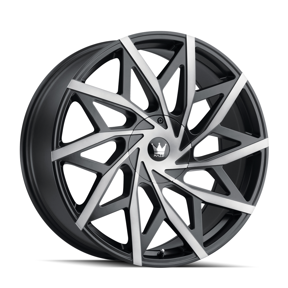 20x8.5 Mazzi Big Easy Matte Black W/Dark Tint Wheel 5x108/5x4.5 (35mm)