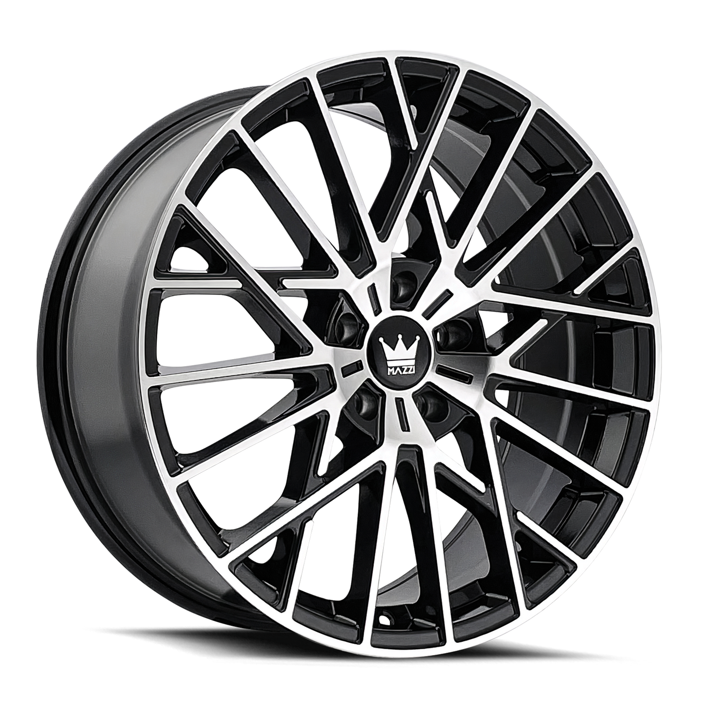 18x8 Mazzi 378 Jinx Black/Machined Wheel 5x120 (40mm)