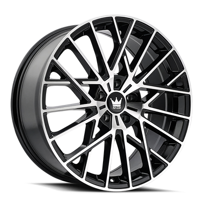 18x8 Mazzi 378 Jinx Black/Machined Wheel 5x120 (40mm)