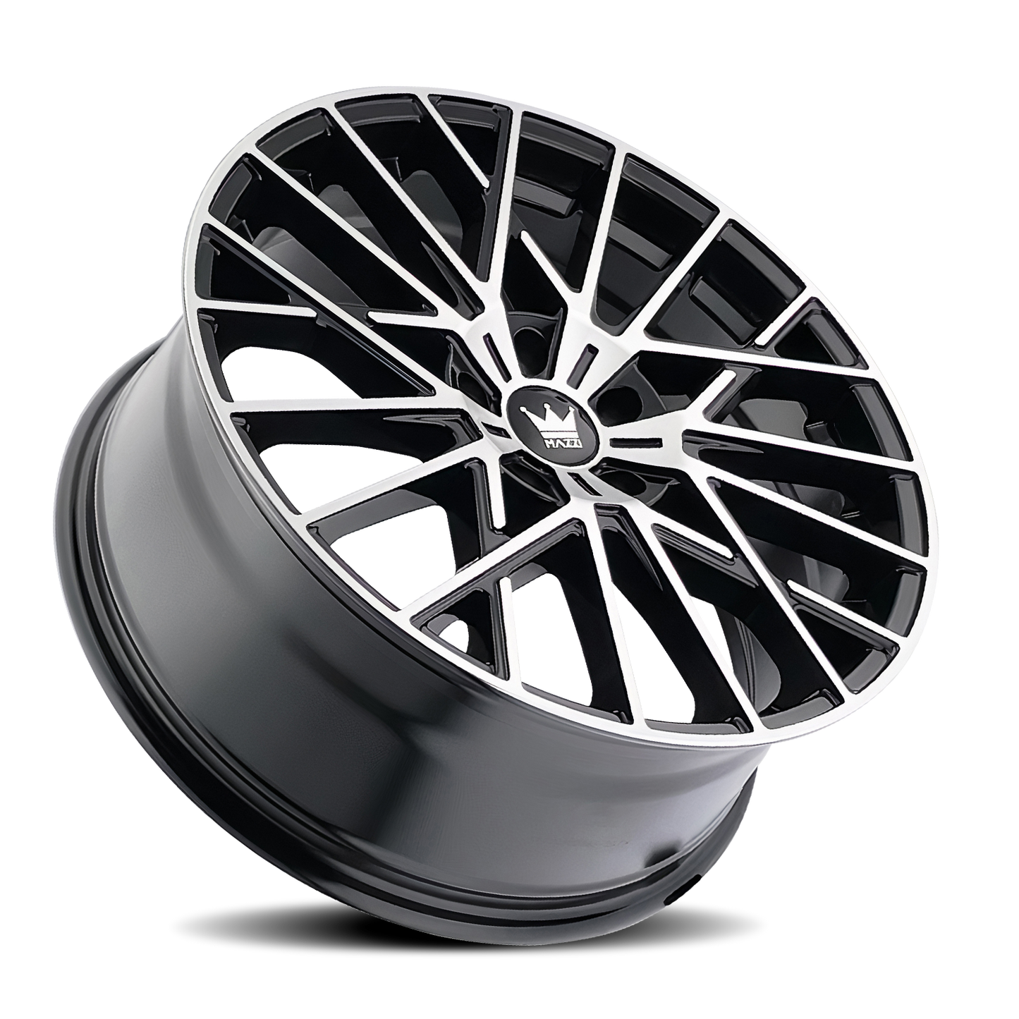 20x8.5 Mazzi 378 Jinx Black/Machined Wheel 5x112 (38mm)