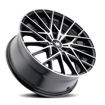 20x8.5 Mazzi 378 Jinx Black/Machined Wheel 5x112 (38mm)