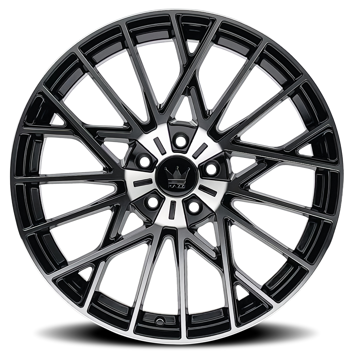 18x8 Mazzi 378 Jinx Black/Machined Wheel 5x112 (40mm)