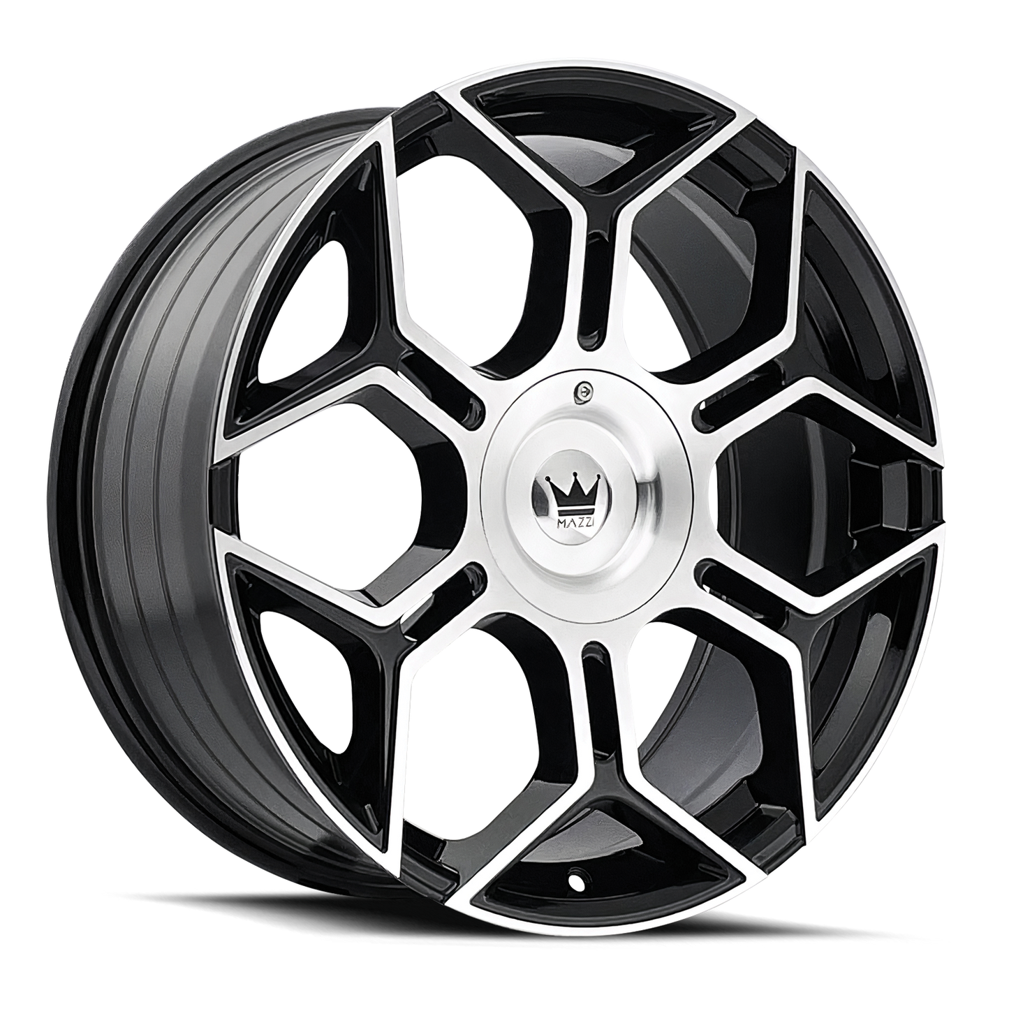 20x8.5 Mazzi 379 Libra Gloss Black/Machined Wheel 5x4.25/5x4.5 (35mm)