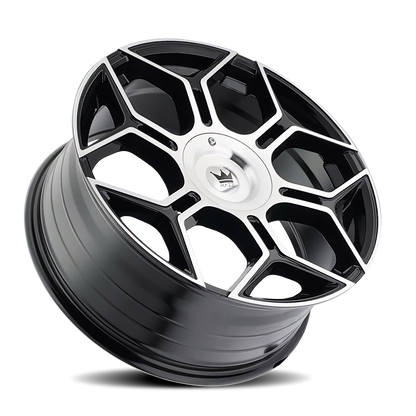 20x8.5 Mazzi 379 Libra Gloss Black/Machined Wheel 5x110/5x115 (35mm)