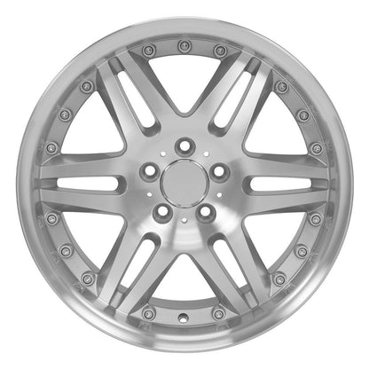 18x8.5 OE Wheels MB09 Silver Machined Wheel 5x112 (35mm)