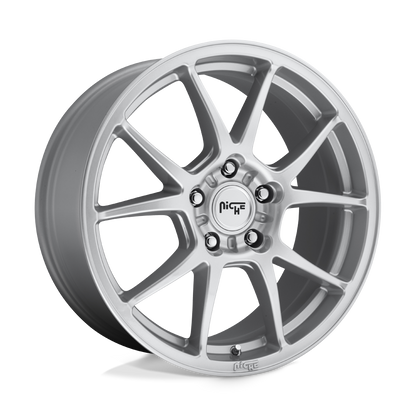 18x8 Niche M175 MESSINA GLOSS SILVER Wheel 5x4.5 (40mm)