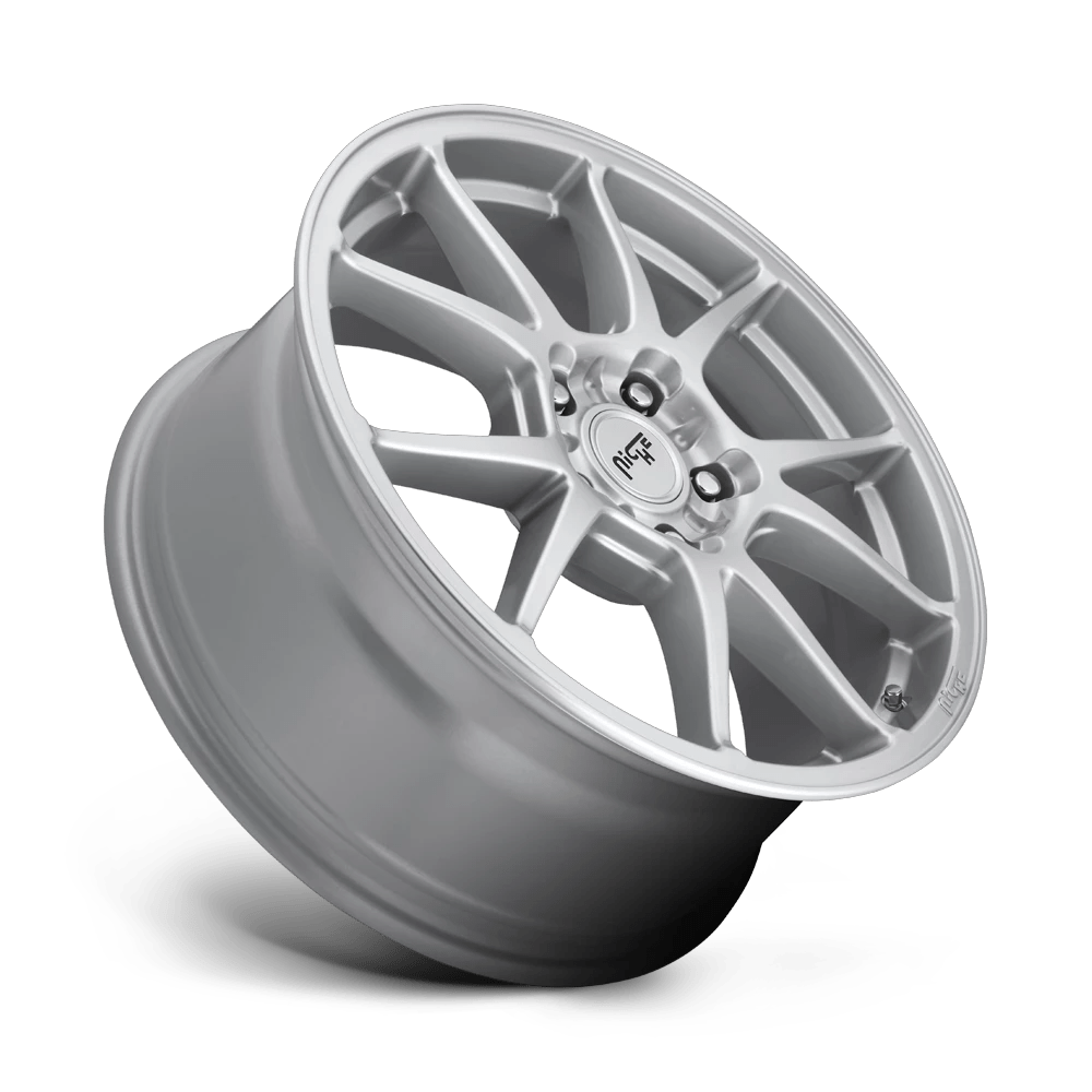 18x8 Niche M175 MESSINA GLOSS SILVER Wheel 5x4.5 (40mm)