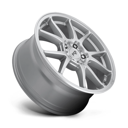 18x8 Niche M175 MESSINA GLOSS SILVER Wheel 5x4.5 (40mm)