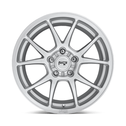 18x8 Niche M175 MESSINA GLOSS SILVER Wheel 5x4.5 (40mm)