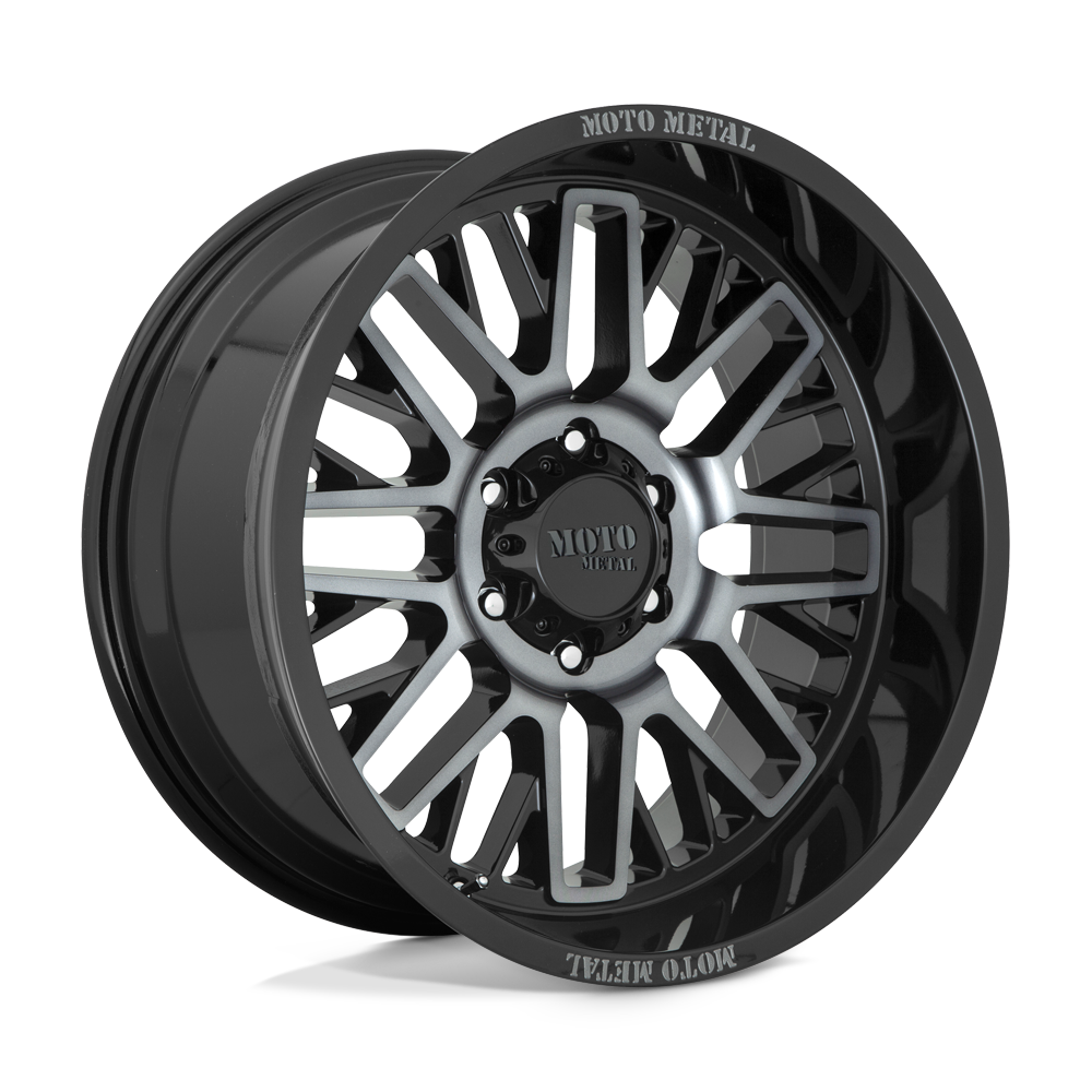 20x9 Moto Metal MO802 Gloss Black Machined With Gray Tint Wheel 6x135 (0mm)