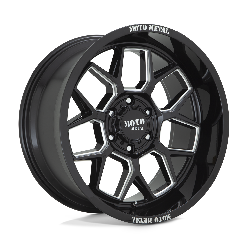 20x10 Moto Metal MO803 BANSHEE Gloss Black Milled Wheel 6x135 (-18mm)