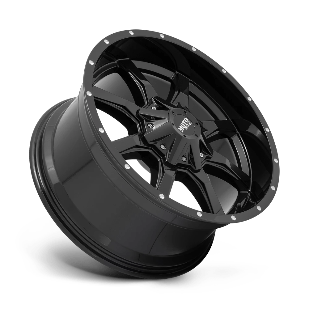 17x9 Moto Metal MO970 Gloss Black With Milled Lip Wheel 6x120/6x5.5 (12mm)