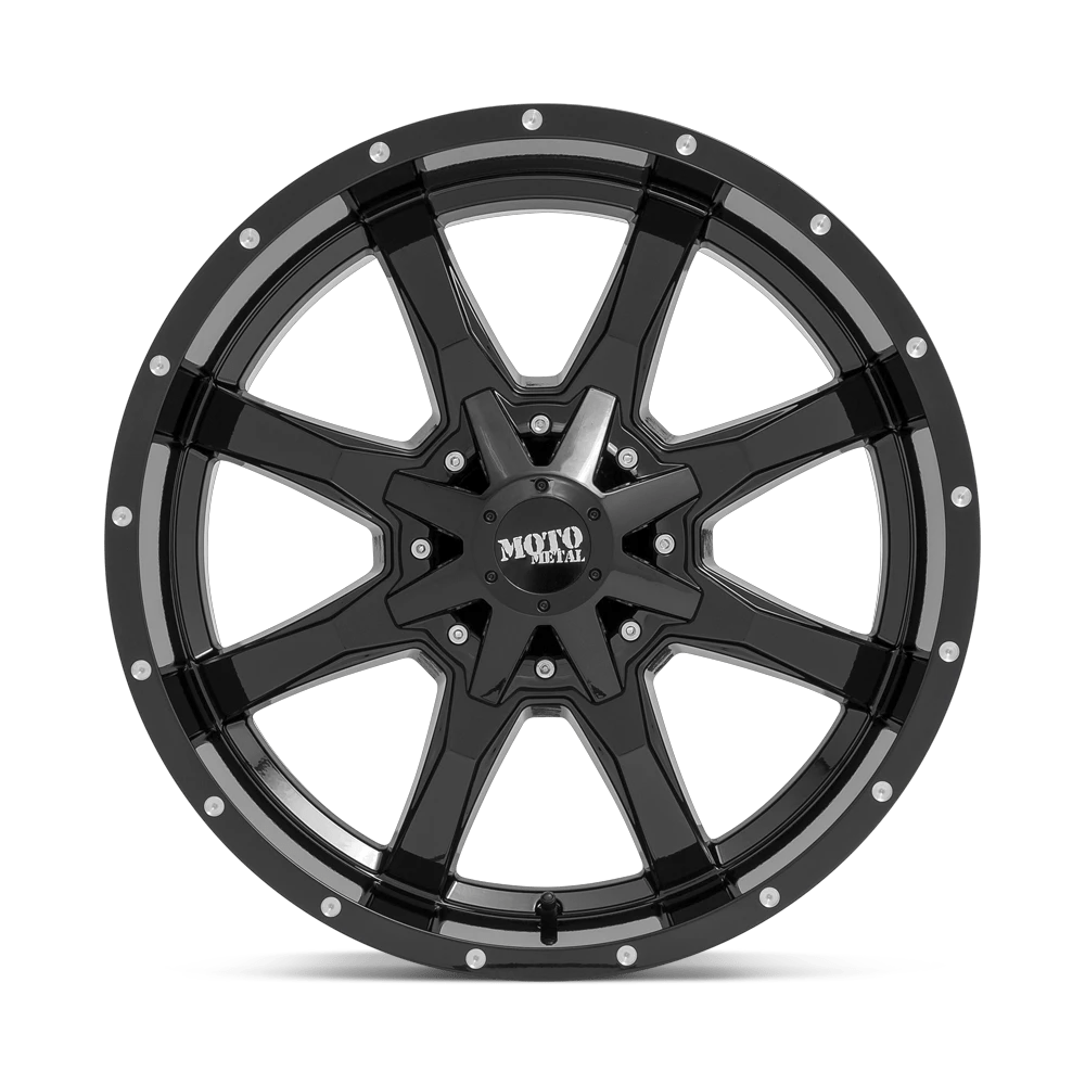 17x9 Moto Metal MO970 Gloss Black With Milled Lip Wheel 6x120/6x5.5 (12mm)