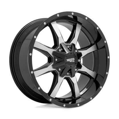 20x10 Moto Metal MO970 Gloss Black Machined Face Wheel 5x135 (-24mm)