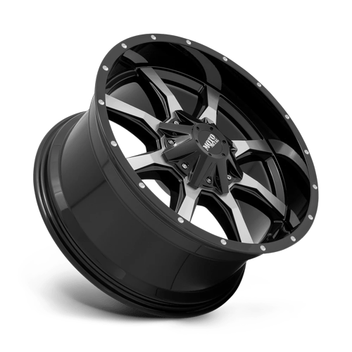 20x10 Moto Metal MO970 Gloss Black Machined Face Wheel 5x5.5/5x150 (-18mm)