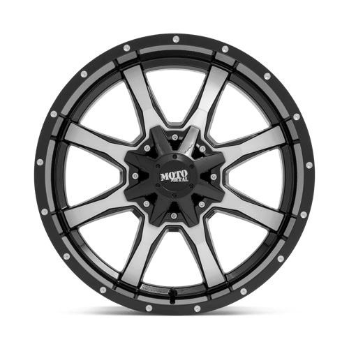20x10 Moto Metal MO970 Gloss Black Machined Face Wheel 5x135 (-24mm)