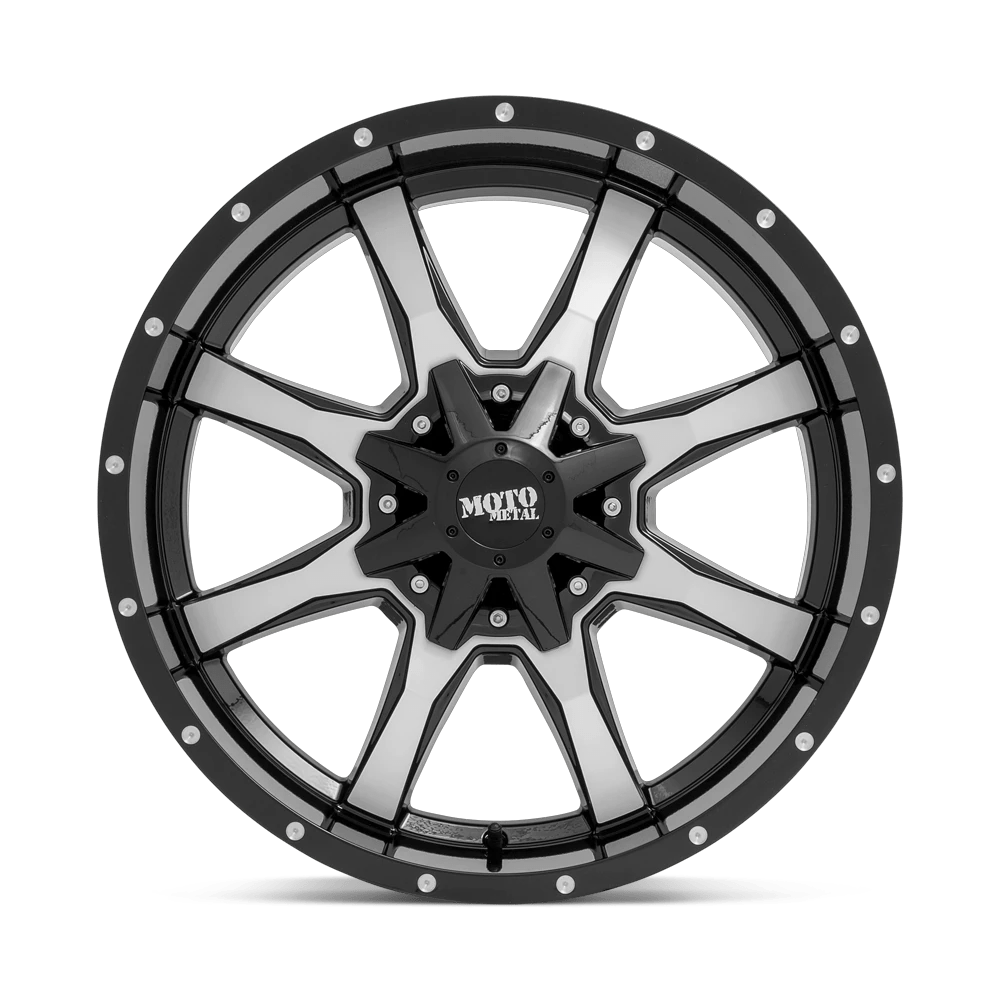 17x9 Moto Metal MO970 Gloss Black Machined Face Wheel 5x5.5/5x150 (12mm)