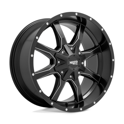 16x8 Moto Metal MO970 Semi Gloss Black Milled Wheel 7x150 (0mm)