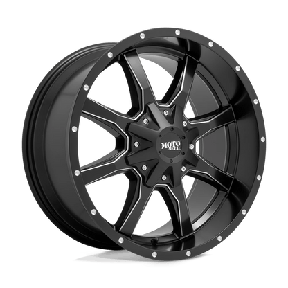 17x9 Moto Metal MO970 Semi Gloss Black Milled Wheel 6x120/6x5.5 (12mm)