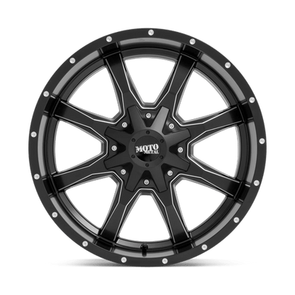 16x8 Moto Metal MO970 Semi Gloss Black Milled Wheel 5x135 (0mm)