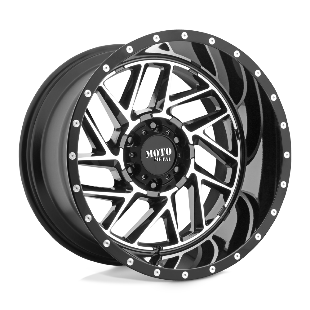 20x9 Moto Metal MO985 BREAKOUT Gloss Black Machined Wheel 8x180 (0mm)